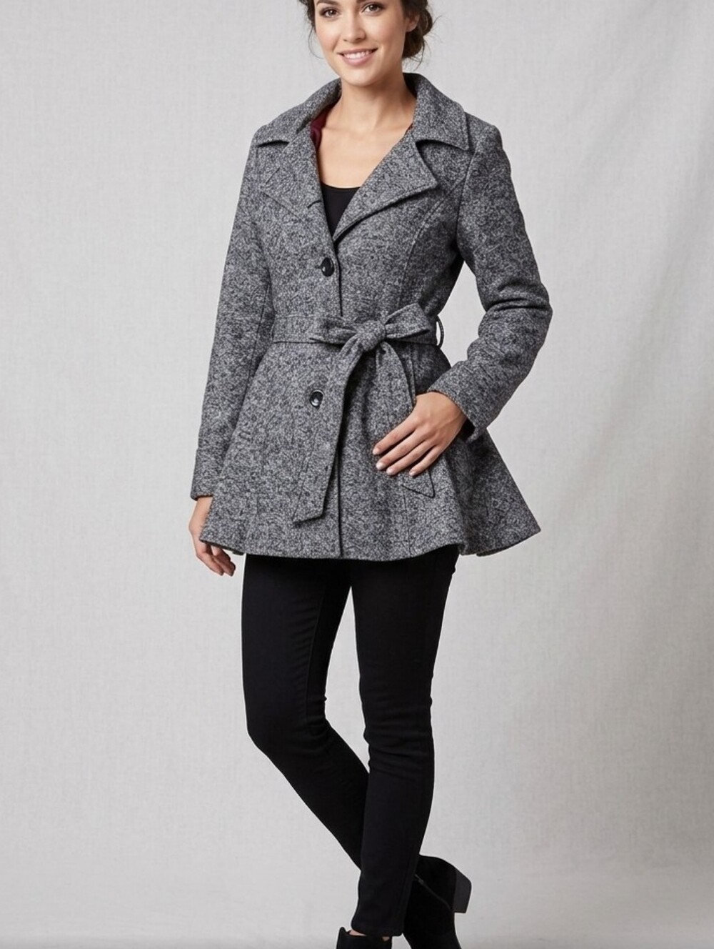 Women's Gray Pea Coat